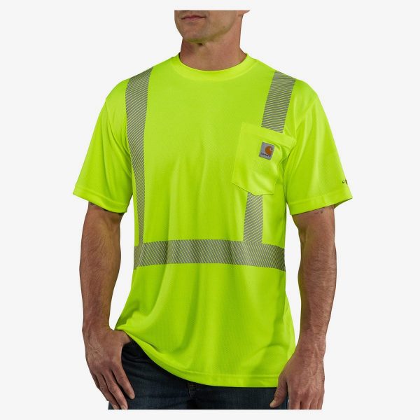 Carhartt Mens Force High Vis Shirt Class Red Apple Solutions