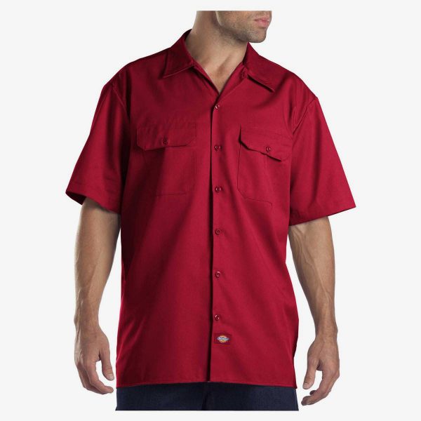 Dickies Mens Short Sleeve Work Shirt 2 Red Apple Solutions